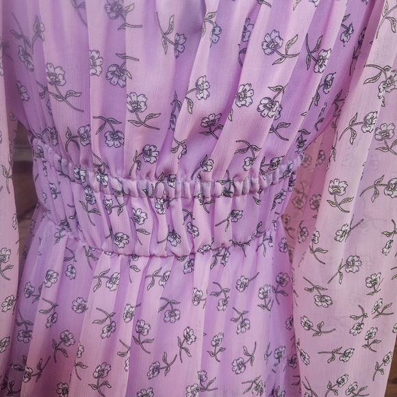 Forever 21 Purple and Pink Long Sleeve Sundress - Picture 10 of 11